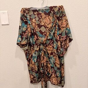 Kathy Kemp silk Floral Wrap Blouse - Multicolor